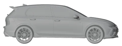 volkswagen golf r mk8 black edition · 3d
