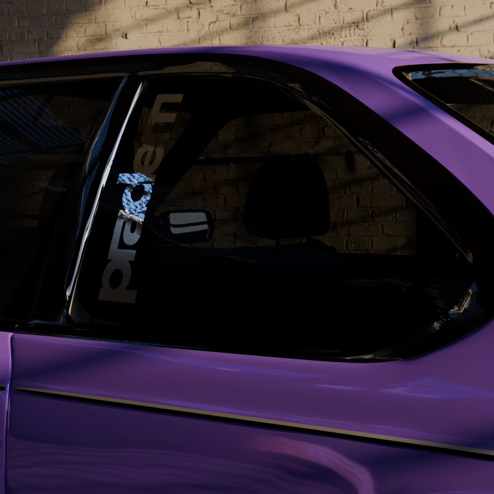 pradem og logo decal