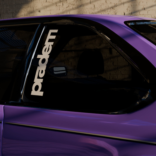 pradem og logo decal