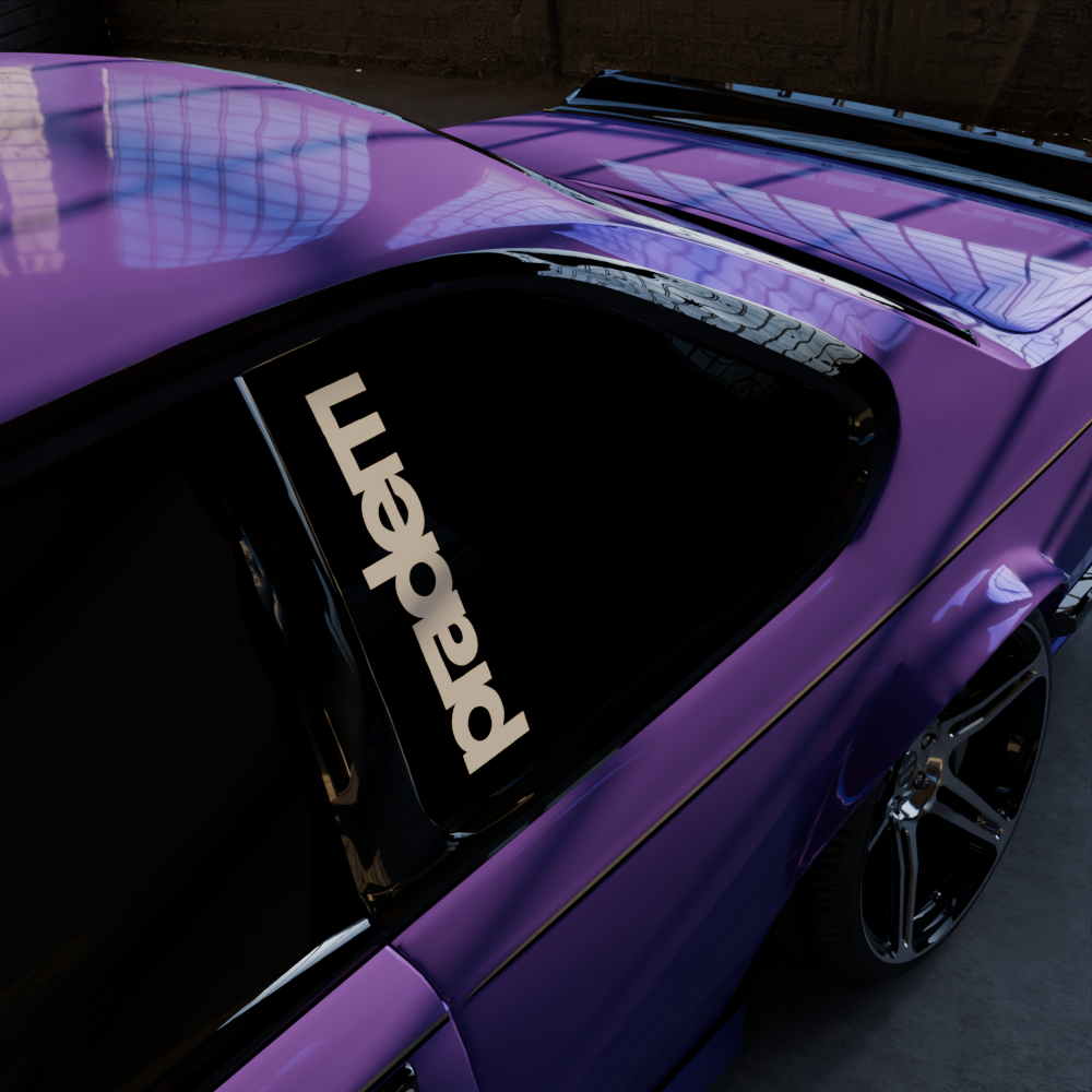 pradem og logo decal